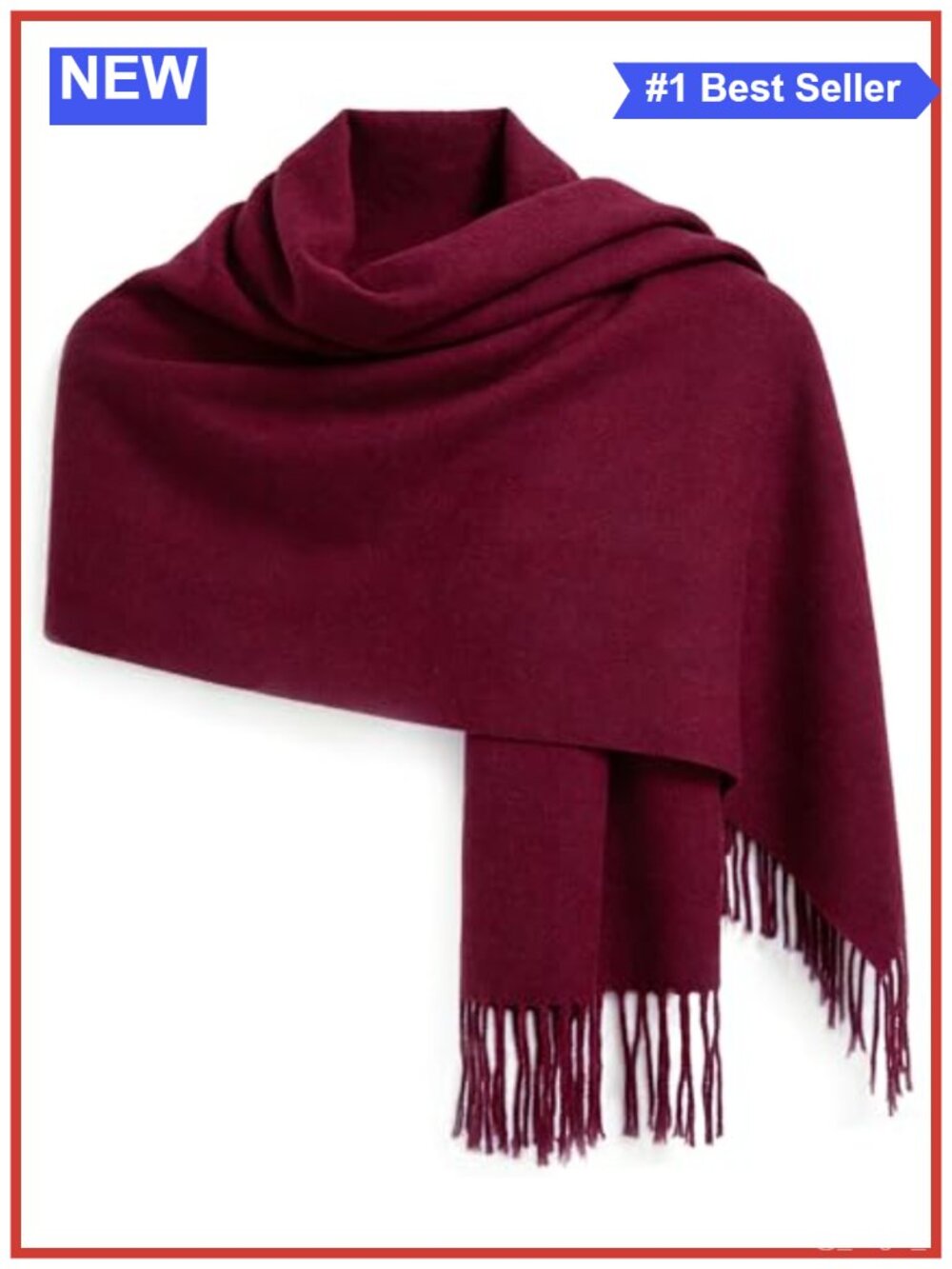 Soft Plush Fringe Wrap Shawl Pashmina Scarf Women Travel